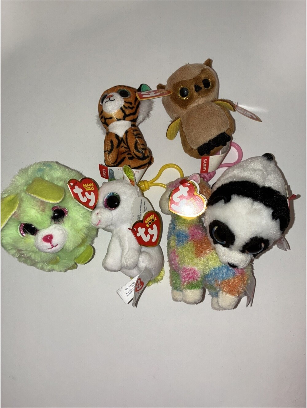 Lot of 6 TY Mini Beanie Babies Boos Plush Figures Stuffed Animals toys Cute- NEW